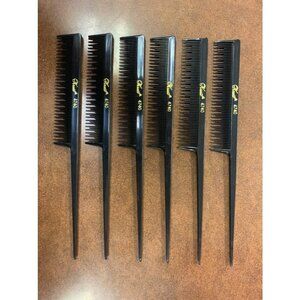 Krest Rattail Teaser Cutting Hair Comb 4740 8"(pack of 6) BLACK